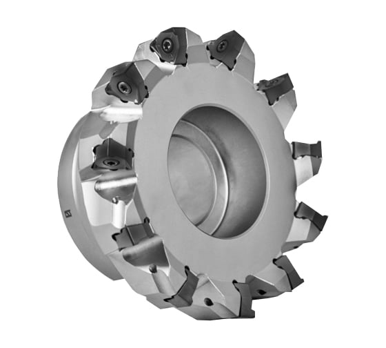 Фреза торцовая Русский Инструмент 100 с механическим креплением 6гр пл-н XNHU 0806 Z=11 dпос=32мм AF690-R100.07.11.B32 ri.195.366 1