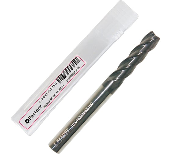 Фреза концевая, длинная Partner VHM-AlTiN, 10x40XD10x100мм Z4 (Серия 309 long) 309101 1