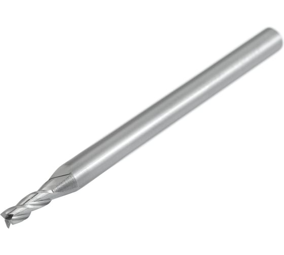 Фреза твердосплавная AHNO 2мм (L=50, l=6, хв=4) Z3 45 по алюминию и цвет.металлам BRAL-3E-D2.0 ah02586 1