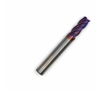Фреза концевая твердосплавная KORNOR 6х15х50 Z4 ц/х-6мм HRC65 NaNo (плоский торец) 65106150504
