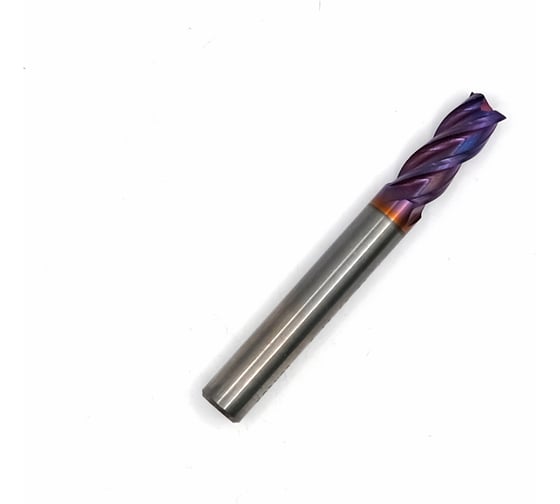 Фреза концевая твердосплавная KORNOR 6х15х50 Z4 ц/х-6мм HRC65 NaNo (плоский торец) 65106150504 1