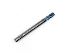 Фреза концевая твердосплавная KORNOR 4х10х50 Z4 ц/х-4мм HRC45 AlTiN (плоский торец) 45104100504