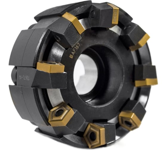 Фреза торцовая Русский Инструмент 250 с механическим креплением 5гранных пластин PN.. 110408 Z=14 dпос=50мм левая AF167-L250.09.14.B50 ГОСТ 26595-85 ri.298.23 1