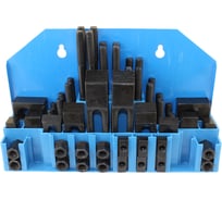 Набор клиновых ступенчатых прижимов TLX из 58-ми предметов паз 11,7мм М10х1,5 в металлическом футляре 76319