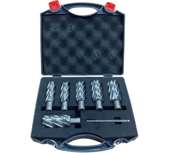 Набор сверл корончатых по металуу AT-S HSS L=55 d=24,26,28,30,32,34, Weldon19, 6.34x103 N-HSS24-34L55-1 1