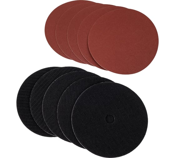 Шлифовальные круги на липучке 125 мм K180 для ленточно-шлифовального станка (5 шт.) Scheppach 3903301706