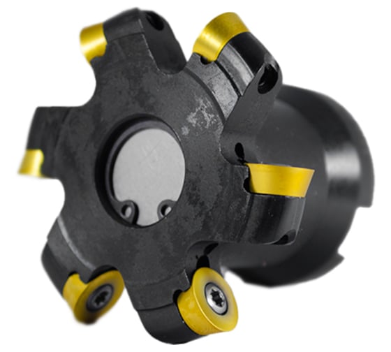 Фреза дисковая Русский Инструмент 63х12х22мм, R=6, с механическим креплением круглых пл-н RDEW 1204MOT Z=6 СОЖ AS100-R063.126.A22.C NOX ri.443.41