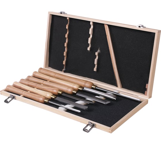 Набор токарных резцов по древу FABTEC HSS6/W (6шт) КА-00073988 1