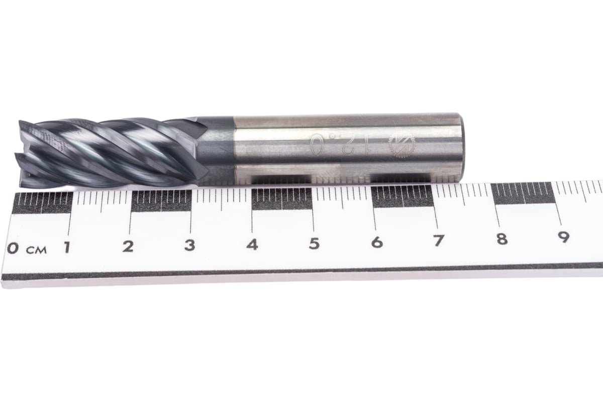 Фреза концевая цельная (12х30x75 мм; ц/х; 5Z; ВК8; TiAIN; DIN 6527 ...