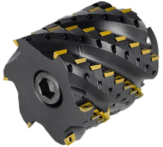 Фреза торцово-цилиндрическая насадная Русский Инструмент 100x100x120 кукуруза с механическим креплением 4гр пл-н APKT 11T304 Z=6 dпос=40 СОЖ AH290-R100.100.06.A40.C NO ri.300.190