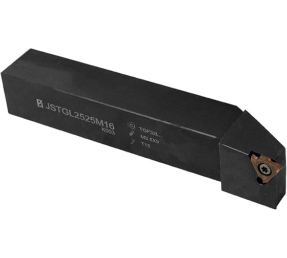 Резец для обработки наружных канавок, продольного, поперечного и профильного точения Русский Инструмент 25х25х150 JSTGL2525-M16 левый ri.452.152