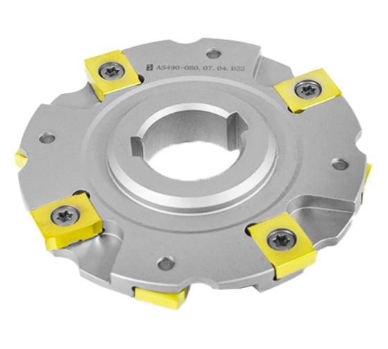 Фреза трехсторонняя Русский Инструмент 80х7х22 с механическим креплением 4гр пластин, с тан. креплением ZNHX T3 Z=8 (2х4) AS490-080.07.04.D22 ri.181.266