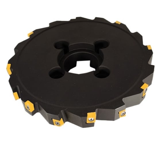 Фреза трехсторонняя Русский Инструмент 250х14х60 с механическим креплением тангенциально расположенных 4гр пластин, CNHQ 1005 Z=16 (2х8) с фланцем AS390-R250.14.08.C60 NOX r ri.181.230 1