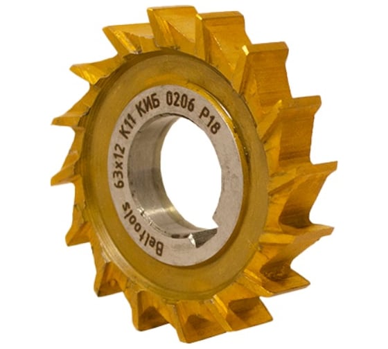 Фреза трехсторонняя Beltools 63х12х22 Z=16 тип 1 Р18 прямой зуб ГОСТ 28527-90 ri.179.692 1