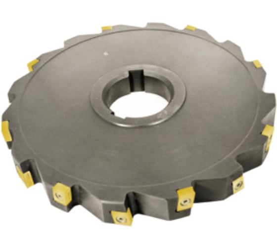 Фреза трехсторонняя Русский Инструмент 250х28х60 с механическим креплением тангенциально расположенных 4гр пластин CNHQ 1606 Z=16 (2х8) AS390-250.28.08.D60 NOX ri.181.256