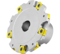 Фреза трехсторонняя Русский Инструмент 100х8х27 с механическим креплением 4гр пластин с тан. креплением ZNHX 04 Z=10 (2х5) с фланцем AS490-R100.08.05.A27 ri.181.328