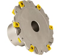 Фреза трехсторонняя Русский Инструмент 100х4х27 с механическим креплением 4гранных пластин с тан. креплением ZNHX 02 Z=12 (2х6) с фланцем AS490-R100.04.06.A27 ri.181.324