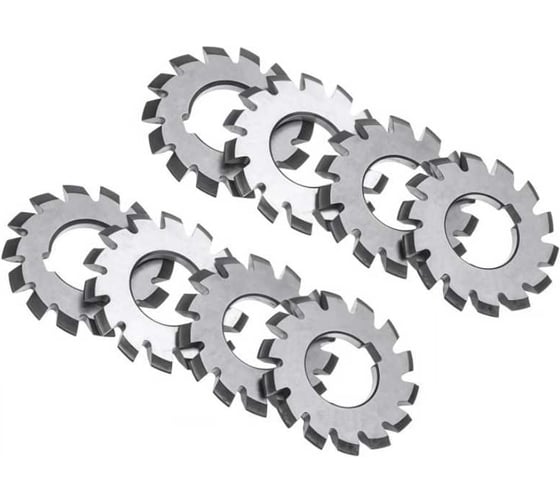 Фреза дисковая модульная TORNERI М 1.75 (комплект из 8-ми штук) P6M5 Т028147