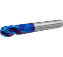 Концевая сферическая фреза RODMIX 4 зуба, HRC 65, Nano Blue 10х20х75 R5 7100200753