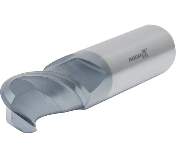 Концевая сферическая фреза RODMIX 2 зуба, HRC 45, AlTiN, удлиненная 12x24x100 R6 6120241004