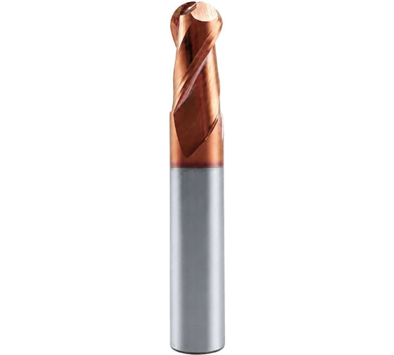 Концевая сферическая фреза RODMIX 2 зуба, HRC 55, TiSiN, удлиненная 8x16x100 R4 6080161007