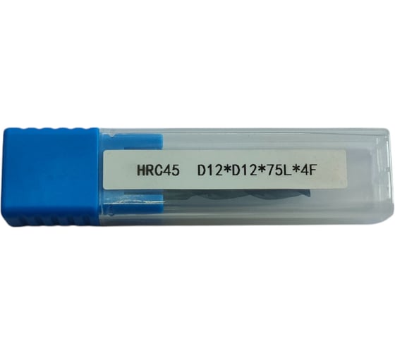 Фреза концевая твердосплавная BROCA 12 мм ц/хв z=4 ВК8 BR-3222