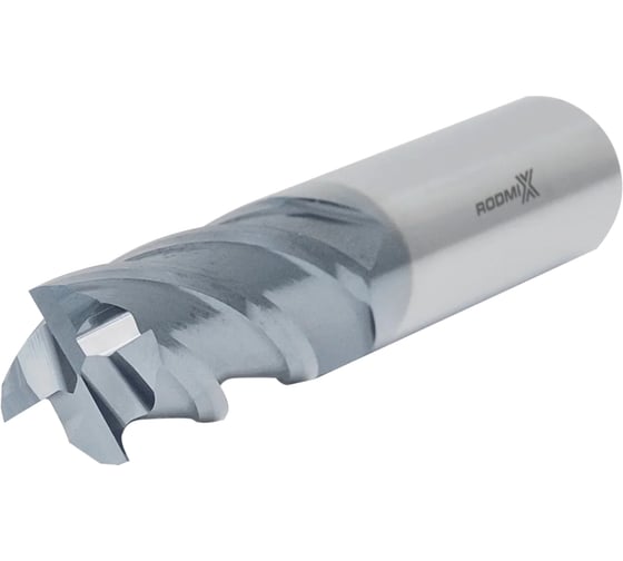 Концевая фреза с плоским торцом RODMIX 2 зуба, HRC 45, AlTiN, удлиненная 12х60х150 4120601504