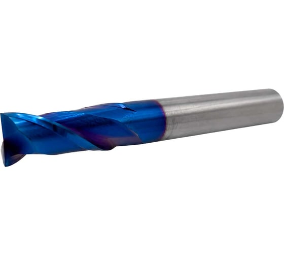 Концевая фреза с плоским торцом RODMIX 2 зуба, HRC 65, Nano Blue 10х25х75 4100250753