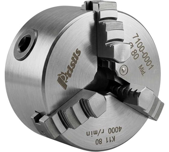 Патрон токарный Pristis 7100-0001 ГОСТ 2675-80 ф 80 3-х кулачковый (к11-80) 3275752800612