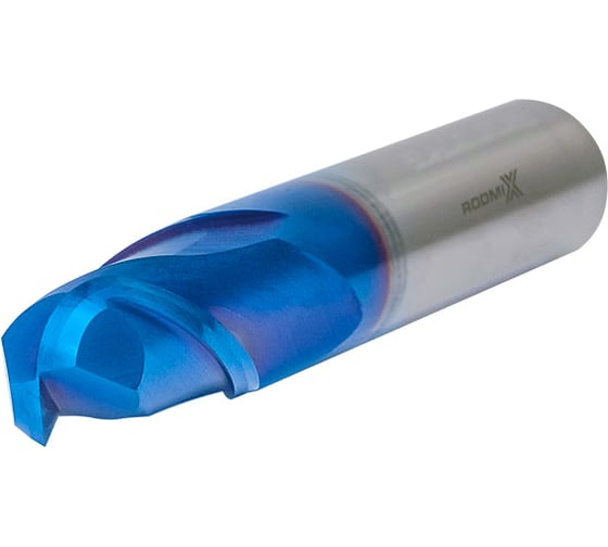 Концевая сферическая фреза RODMIX 4 зуба, HRC 65, Nano Blue, удлиненная 4х8х75 R2 7040080756