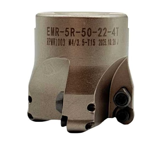 Фреза торцевая TORNERI ф 50 мм z=4 под пластину RPMW пос. 22 мм (EMR-5R-50-22-4T) Т029186