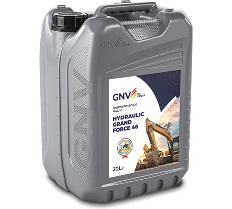 Гидравлическое масло GNV HVLP 46 Hydraulic Grand Force, для гидросистем, защита от износа, 20 л GHG1013504014510046020