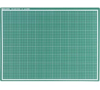 Мат для резки BRAUBERG трехслойный, А2 600х450 мм, двусторонний, толщина 3 мм, зеленый 236903