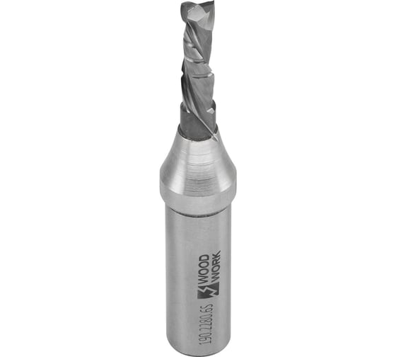 Фреза спиральная WOODWORK S=12 D=6 I=22 L=80 Z=2+2 компрессионная со стружколомом 190.2280.6S