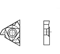 Пластина резьбовая GARWIN для внутренней метрической резьбы, шаг 2,5 мм, универсальный сплав 11NL2.50ISO-GD21U