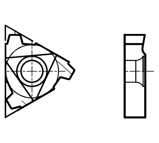 Пластина резьбовая GARWIN для внутренней метрической резьбы, шаг 1,5 мм, универсальный сплав 11NR1.50ISO-GD21U