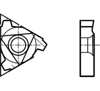 Пластина резьбовая GARWIN для внутренней трапецеидальной резьбы 30, шаг 2 мм, универсальный сплав 11NR2.0TR-GD21U