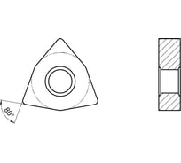 Пластина токарная для получистовой/получерновой обработки нержавеющих сталей и жаропрочных сплавов GARWIN WNMG080404-MM3-GHP31MS