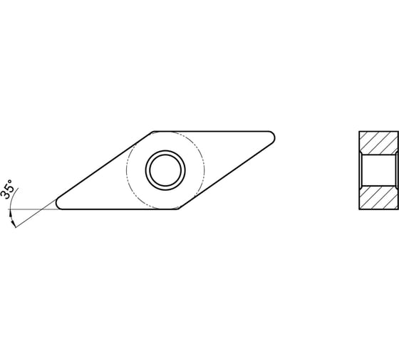 Пластина токарная для получистовой/получерновой обработки нержавеющих сталей и жаропрочных сплавов GARWIN VNMG160408-MM3-GHP31MS