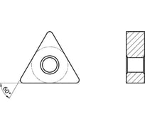 Пластина токарная для получистовой/получерновой обработки углеродистых и легированных сталей GARWIN TNMG160404-GM3-GH15P