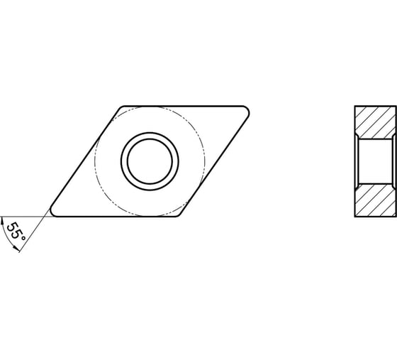 Пластина токарная для получистовой/получерновой обработки углеродистых сталей и чугуна GARWIN DNMG150404-B3-GHC22PK