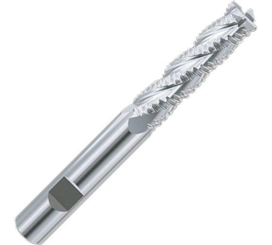 Фреза концевая New Century из быстрорежущей стали SUPER HARDENED многозубая с углом спирали 30 черновая с крупн ESH752080
