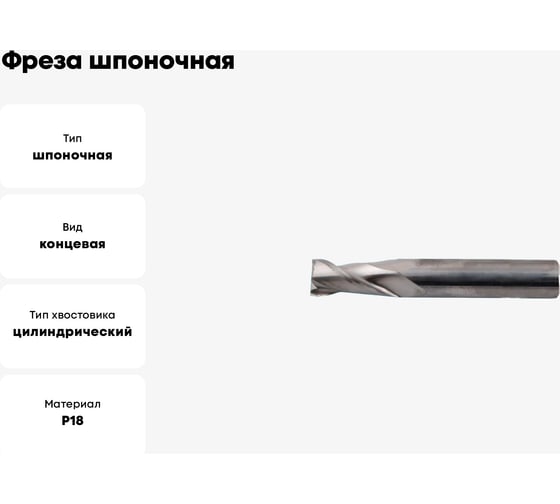 Фреза шпоночная (2x4х30 мм; ц/х; Р18) CNIC 31554