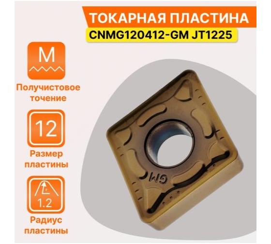 Пластина твердосплавная CNMG120412-GM JT1225 СпецТехИнструмент CNMG120412GMJT1225STI