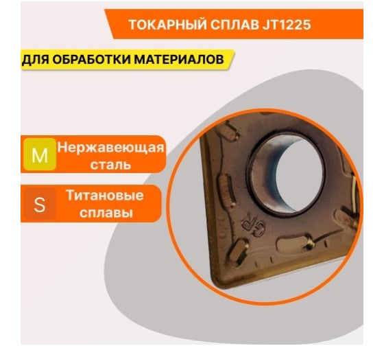 Пластина твердосплавная CNMG120412-GR JT1225 СпецТехИнструмент CNMG120412GRJT1225STI