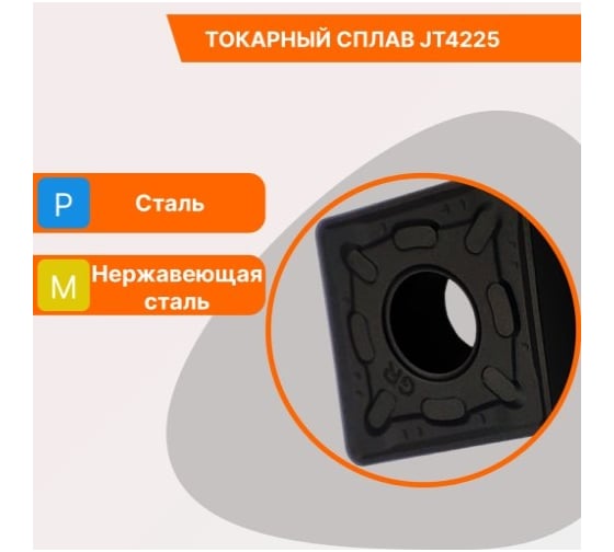 Пластина твердосплавная CNMG160612-GR JT4225 СпецТехИнструмент CNMG160612GRJT4225STI