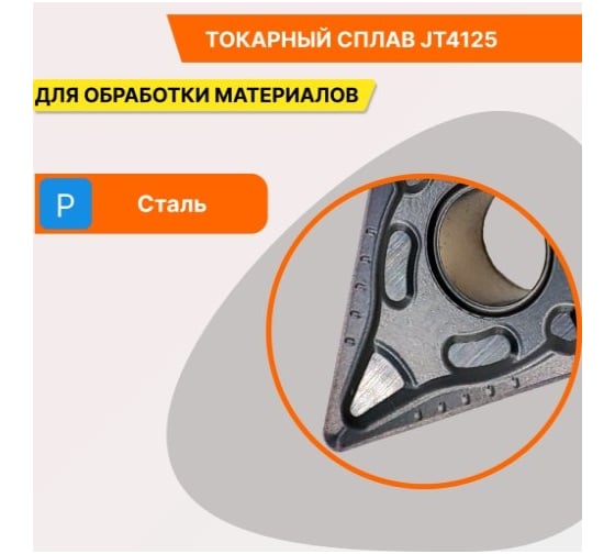 Пластина твердосплавная DNMG150612-GM JT4125 СпецТехИнструмент DNMG150612GMJT4125STI