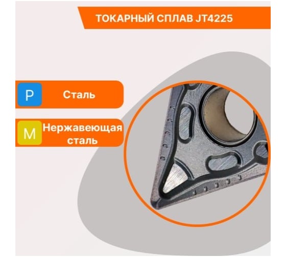 Пластина твердосплавная DNMG150608-GM JT4225 СпецТехИнструмент DNMG150608GMJT4225STI