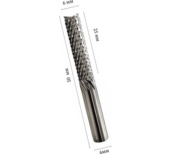 Фреза-роутер кукуруза рашпильная DAKSTOOLS D6х6х25L 5036