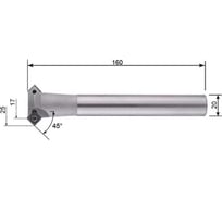 Фреза фасочная DESKAR SD-25-C20-160-2T-45 DKR корпус под пластины 00-00069286
